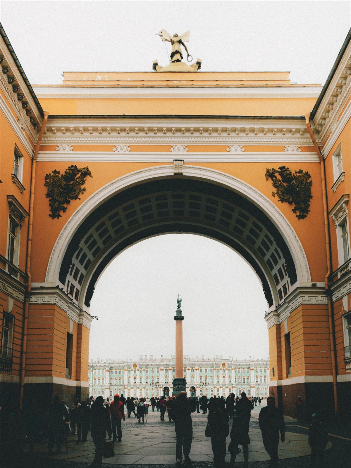 Palace Square seen through an arch, Saint Petersburg